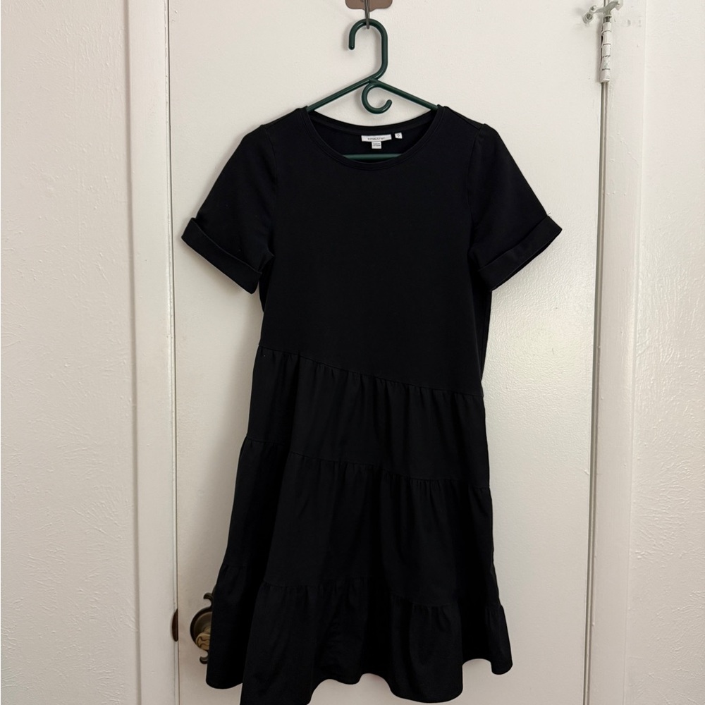 Stylish Black Ruffled Dress